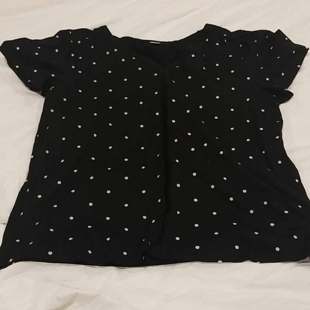 Black and White Polka Dot Shirt